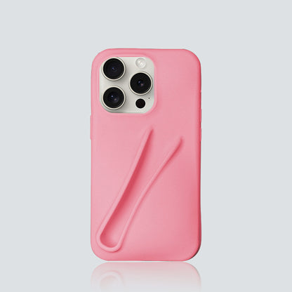 Fashion 3D Silicone Phone Case With Lipgloss Holder