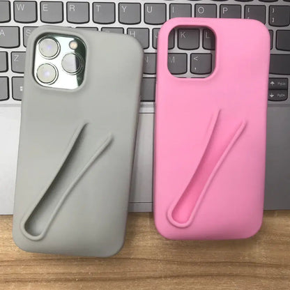 Fashion 3D Silicone Phone Case With Lipgloss Holder