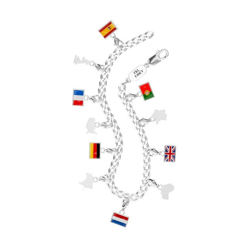 Charm Holders With Flag Charms Set