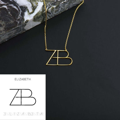 Minimalist Monogram Name Necklace