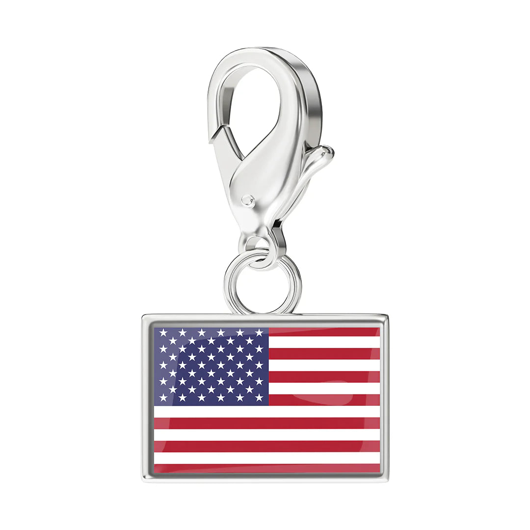 Charm Holders With Flag Charms Set