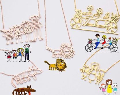 Kids Drawing Necklace