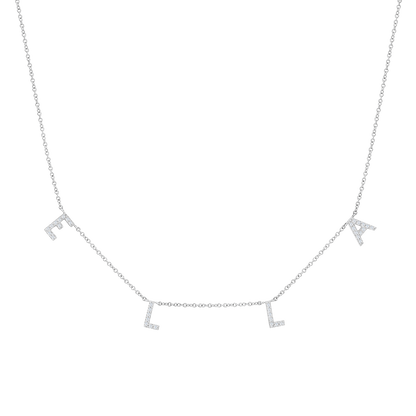 Diamond Spaced Letter Necklace