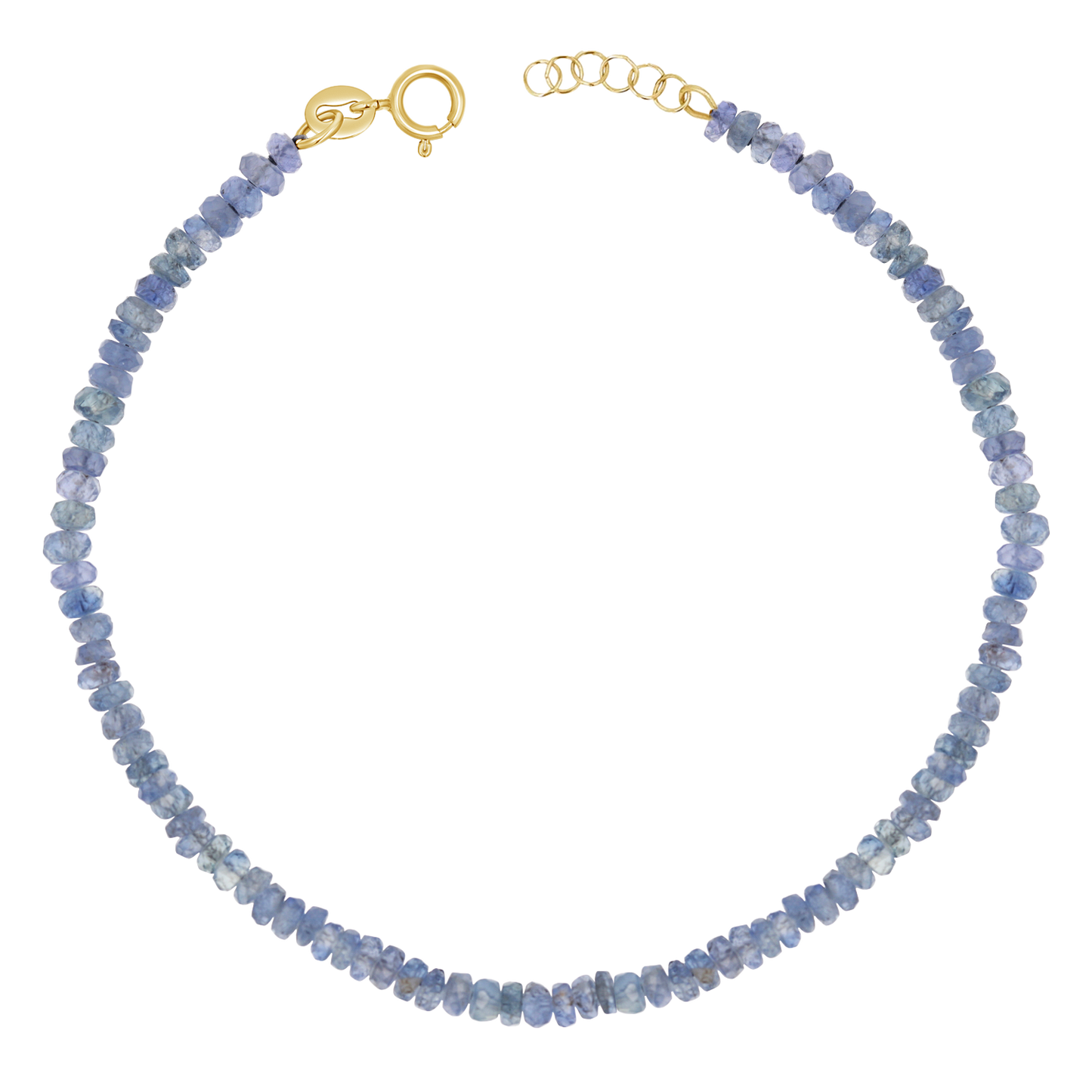 Blue Sapphire Faceted Bead Bracelet