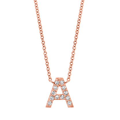 Diamond Pave Letter Necklace