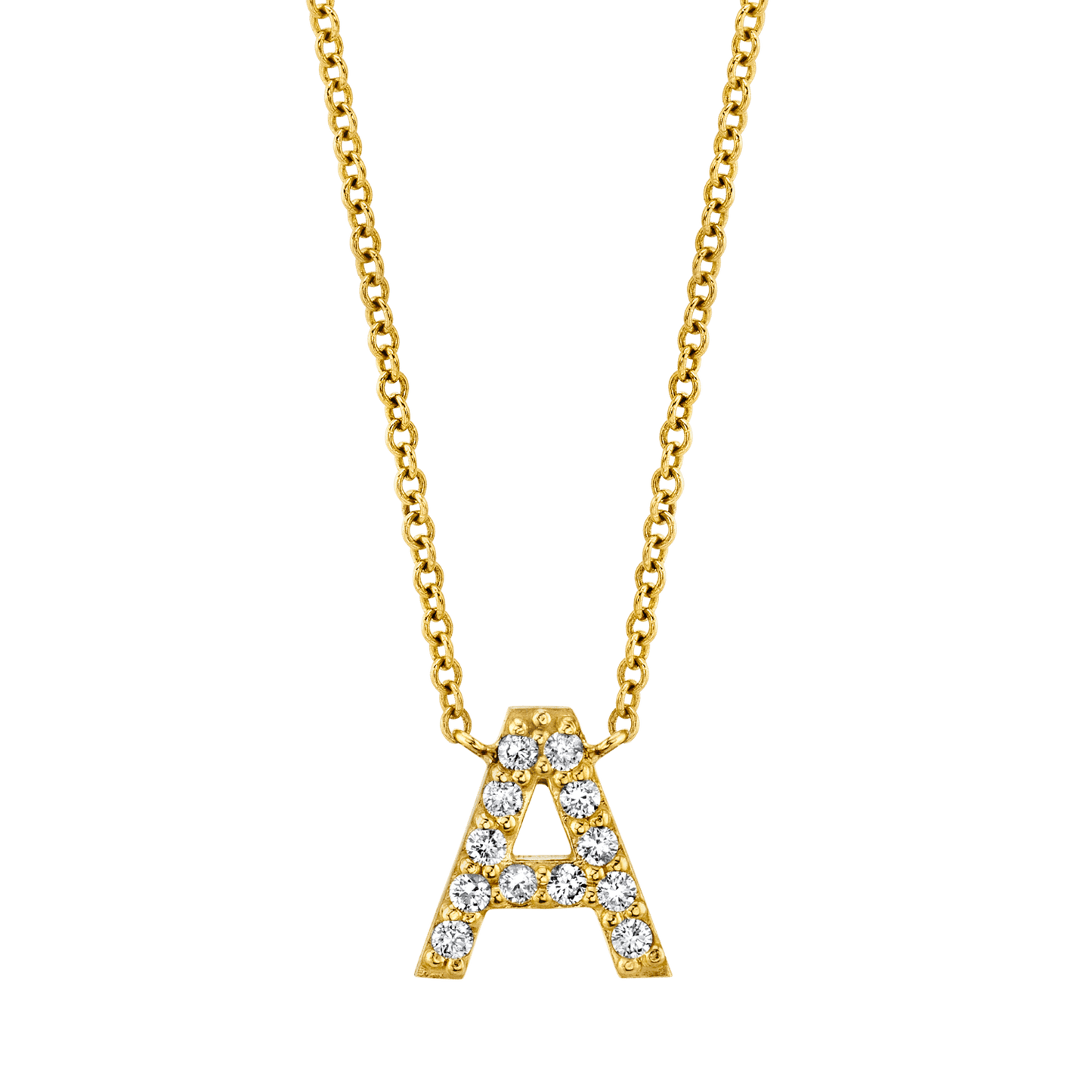 Diamond Pave Letter Necklace