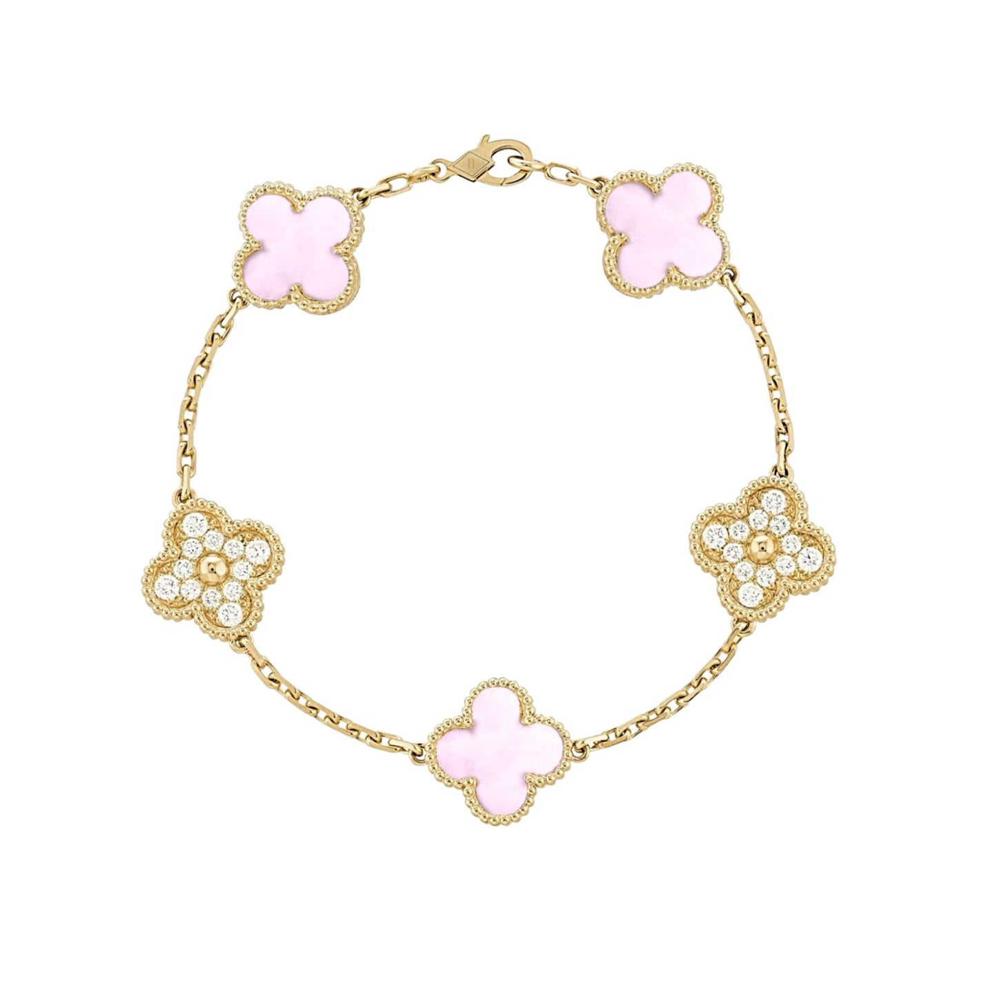 CRYSTELLE CLOVER BRACELET - BLUSH